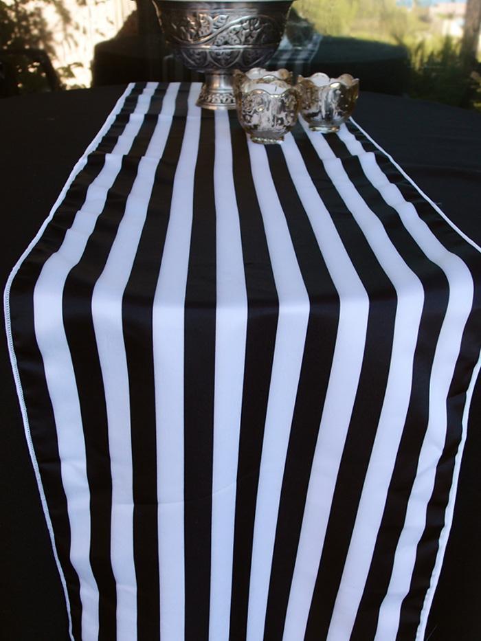 Striped Pattern Table Runner - Black (12 x 108) (100 PACK) - AsianImportStore.com - B2B Wholesale Lighting and Décor