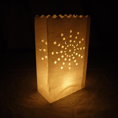 Sunburst Paper Luminaries / Luminary Lantern Bags Path Lighting (10 PACK) - AsianImportStore.com - B2B Wholesale Lighting and Decor