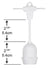 10 Suspended Multi-Color Outdoor Commercial String Light Set, 21 FT White Cord w/ 2-Watt Shatterproof LED Bulbs, Weatherproof SJTW