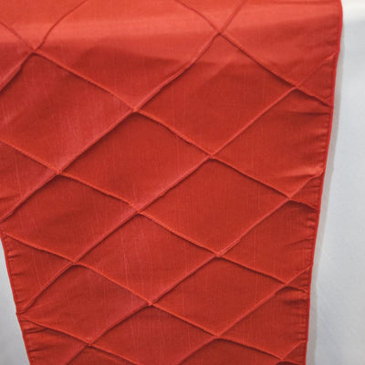 (Discontinued) (20 PACK) Red Pintuck Chameleon Table Runner - 12 x 108 Inch