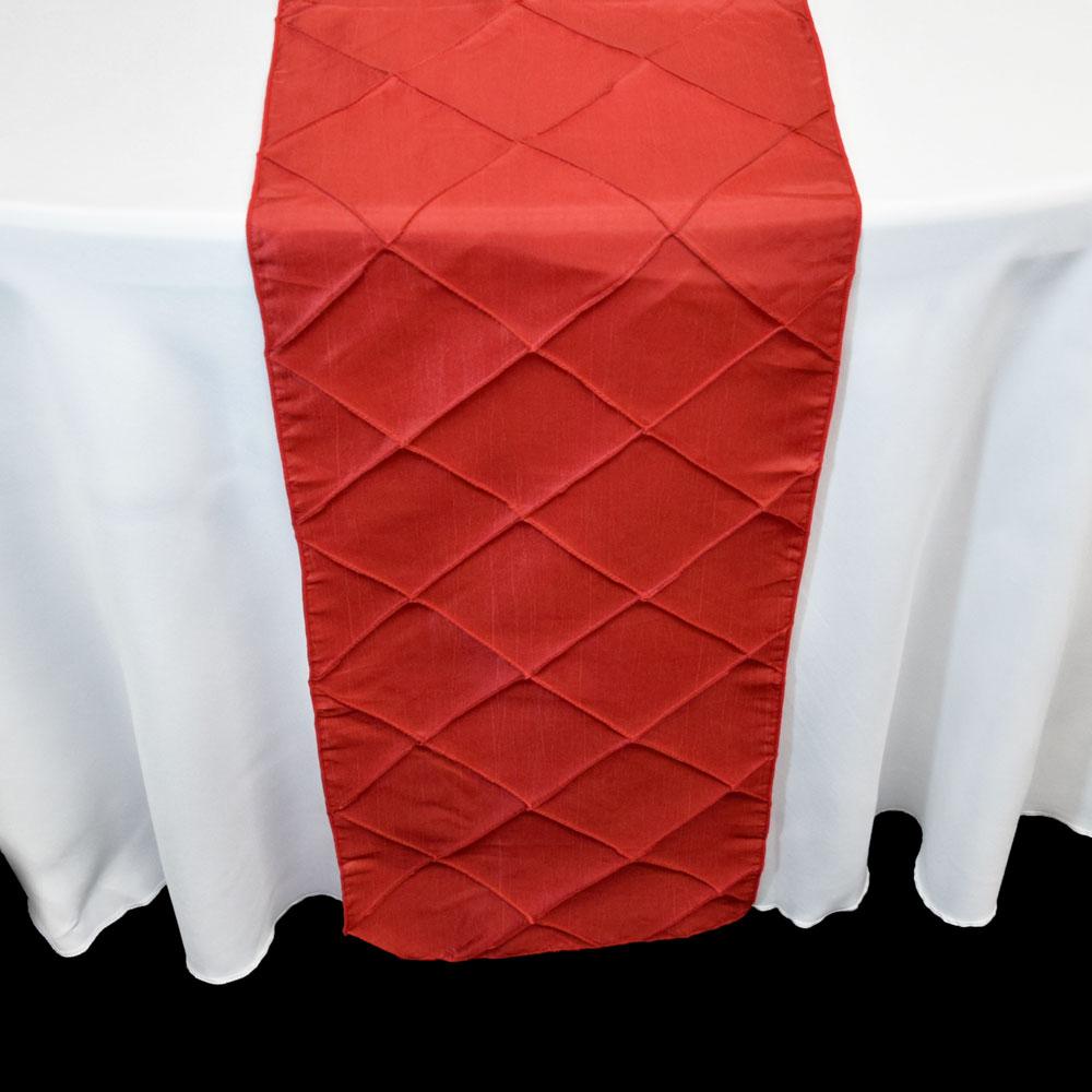 Red Pintuck Chameleon Table Runner - 12 x 108 Inch (20 PACK) - AsianImportStore.com - B2B Wholesale Lighting and Décor
