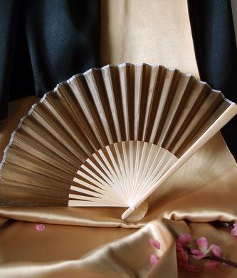 BULK PACK (50) 9" Olive / Brown Green Silk Hand Fans for Weddings - AsianImportStore.com - B2B Wholesale Lighting and Decor