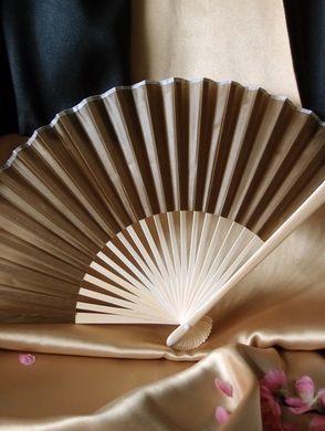 BULK PACK (50) 9" Olive / Brown Green Silk Hand Fans for Weddings - AsianImportStore.com - B2B Wholesale Lighting and Decor