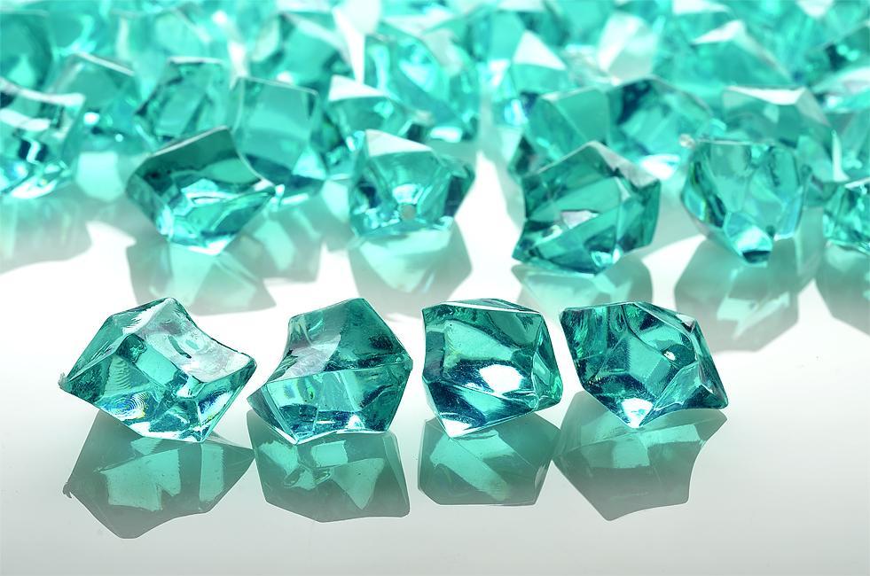 Teal Green Gemstones Acrylic Crystal Wedding Table Scatter Confetti Vase Filler (3/4 lb Bag) (46 PACK) - AsianImportStore.com - B2B Wholesale Lighting and Décor
