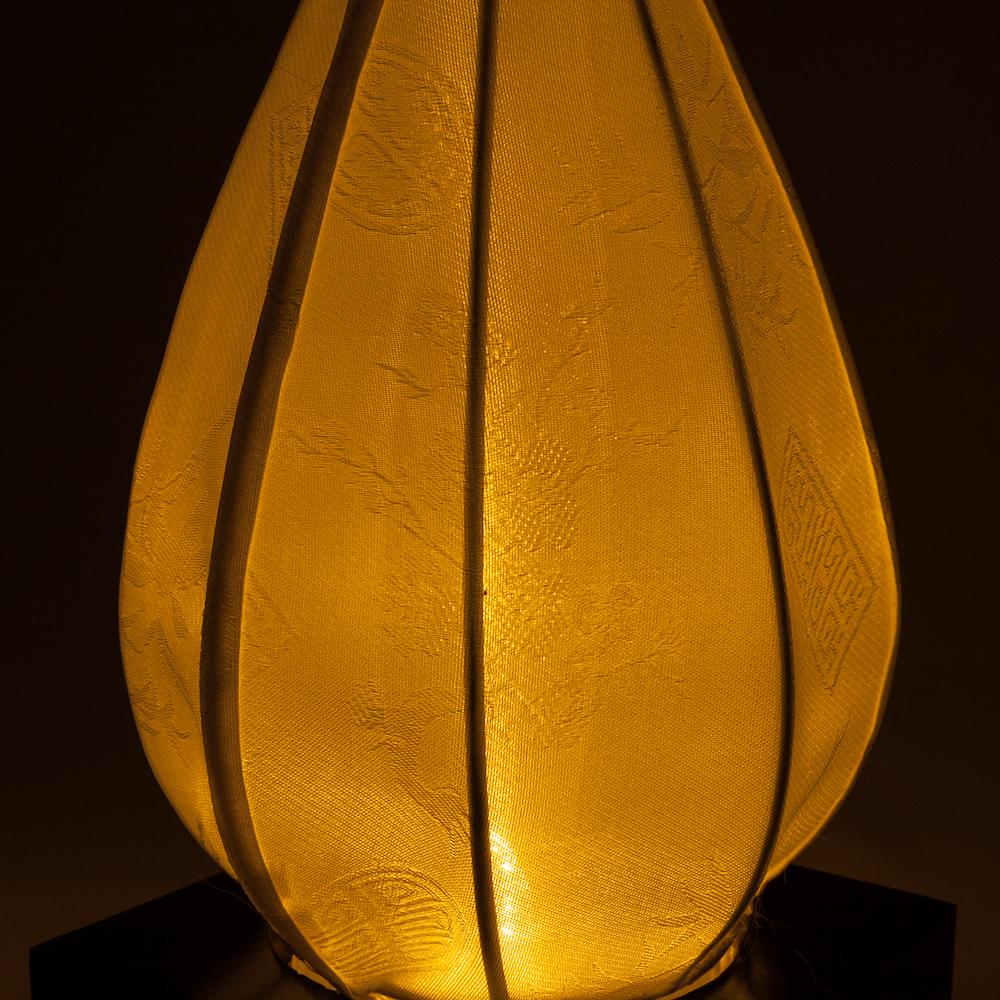  White Teardrop Silk Tea Light Candle Holder / Wooden Base - AsianImportStore.com - B2B Wholesale Lighting and Decor