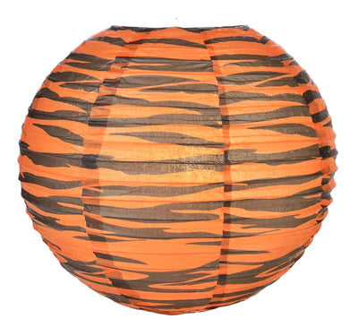 14" Tiger Print Paper Lantern - AsianImportStore.com - B2B Wholesale Lighting and Decor