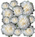 12-Pack Beige Multi-Color Tissue Paper Flower Decorations, EZ-Fluff - AsianImportStore.com - B2B Wholesale Lighting and Decor