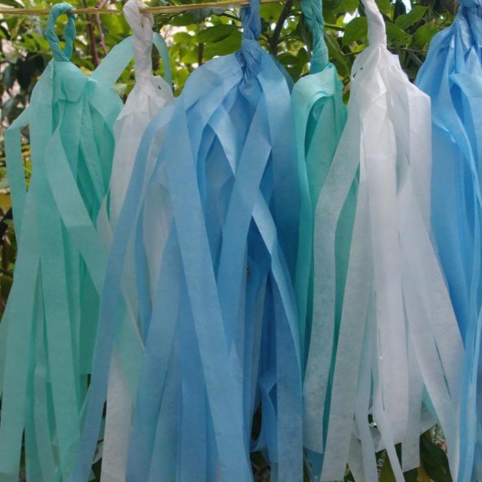 Tissue Paper Tassel Garland Kit - Sea Mix (100 PACK) - AsianImportStore.com - B2B Wholesale Lighting and Décor