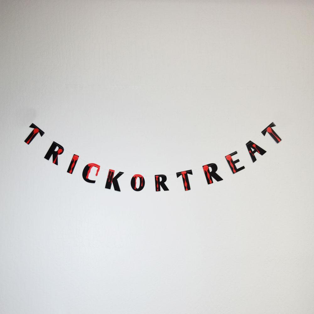  Trick-Or-Treat Bloody Halloween Paper Garland Banner (5FT) - AsianImportStore.com - B2B Wholesale Lighting and Decor