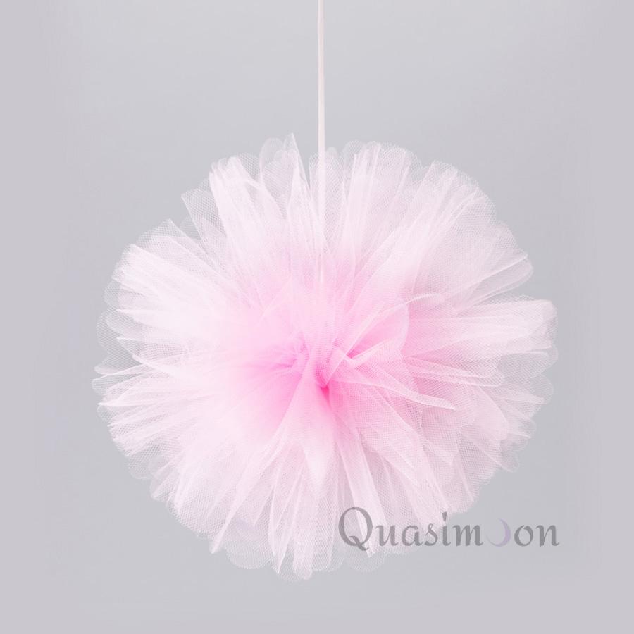  10" Pink Tulle Fabric Pom Poms Flowers Balls, Decorations (4 PACK) - AsianImportStore.com - B2B Wholesale Lighting and Decor