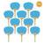9" Turquoise Paddle Paper Hand Fans for Weddings (10 Pack) - AsianImportStore.com - B2B Wholesale Lighting and Decor