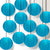 12 PACK | 12" Turquoise Blue Fine Line Premium Even Ribbing Paper Lantern, Extra Sturdy - AsianImportStore.com - B2B Wholesale Lighting and Decor