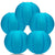5 PACK | 12" Turquoise Blue Fine Line Premium Even Ribbing Paper Lanterns - AsianImportStore.com - B2B Wholesale Lighting and Decor