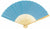 BULK PACK (50) 9" Turquoise Silk Hand Fans for Weddings - AsianImportStore.com - B2B Wholesale Lighting and Decor