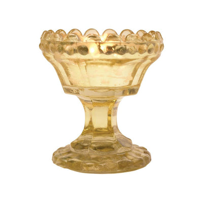 Vintage Mercury Glass Candle Holder (3-Inch, Charlene Chalice Design, Gold) - For Use with Tea Lights - For Home Decor, Parties, and Wedding Decorations - AsianImportStore.com - B2B Wholesale Lighting and Decor