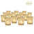 24 Pack | Vintage Mercury Glass Candle Holders (2.5-Inch, Lila Design, Liquid Motif, Gold) - For Use with Tea Lights - For Parties, Weddings and Homes - AsianImportStore.com - B2B Wholesale Lighting & Decor since 2002