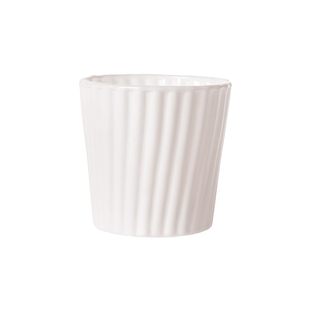 Vintage Milk Glass Candle Holder (2.75-Inch, Caroline Design, Vertical Motif, White) - For use with Tea Lights - Home Decor, Parties and Wedding Decorations - AsianImportStore.com - B2B Wholesale Lighting and Decor