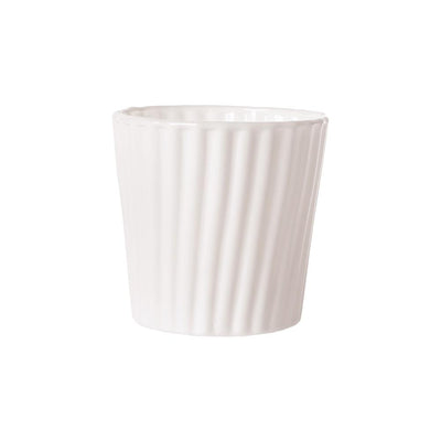 Vintage Milk Glass Candle Holder (2.75-Inch, Caroline Design, Vertical Motif, White) - For use with Tea Lights - Home Decor, Parties and Wedding Decorations - AsianImportStore.com - B2B Wholesale Lighting and Decor