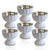 6 Pack | Vintage Mercury Glass Chalice Candle Holders (3-Inch, Suzanne Design, Sundae Cup Motif, Antique White) - For Use with Tea Lights - For Home Decor, Parties and Wedding Decorations - AsianImportStore.com - B2B Wholesale Lighting & Decor since 2002