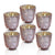 6 Pack | Faceted Vintage Mercury Glass Candle Holders (2.75-Inch, Lillian Design, Rose Gold Pink) - Use with Tea Lights - For Home Decor, Parties and Wedding Decorations - AsianImportStore.com - B2B Wholesale Lighting & Decor since 2002