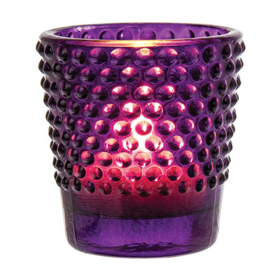 Hobnail Vintage Glass Candle Holder (2.25-Inch, CaUse with Tea Lights - Home Decor and Wedding Decorationsndace Design, Purple) - For - AsianImportStore.com - B2B Wholesale Lighting & Decor since 2002