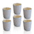 6 Pack | Vintage Mercury Glass Tealight Holders (2.5-Inch, Zariah Design, Antique White) - For Use with Tea Lights - For Home Decor, Parties and Wedding Decorations - AsianImportStore.com - B2B Wholesale Lighting and Decor