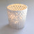 6 Pack | Mercury Glass Tealight Holders (2.75-Inches, Ophelia Design, Pearl White) - For Use with Tea Lights - For Home Decor, Parties and Wedding Decorations
