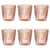 6 Pack | Vintage Glass Candle Holders (3-Inch, Ophelia Design, Vintage Pink) - For Use with Tea Lights - For Home Decor, Parties, and Wedding Decorations - AsianImportStore.com - B2B Wholesale Lighting and Decor