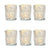 6 Pack | Mercury Glass Candle Holder (3-Inch, Grace Design, Silver) - for use with Tea Lights - for Home Décor, Parties and Wedding Decorations - AsianImportStore.com - B2B Wholesale Lighting and Decor