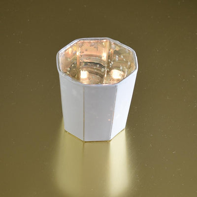 Patricia Mercury Glass Tealight Holder - Pearl White For Use with Tea Lights - For Home Decor, Parties and Wedding Decorations - AsianImportStore.com - B2B Wholesale Lighting and Decor