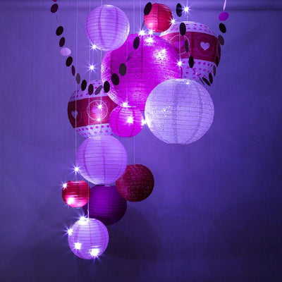 13-pc Valentine's Day Hearts Paper Lantern Decoration Party Pack - AsianImportStore.com - B2B Wholesale Lighting and Decor