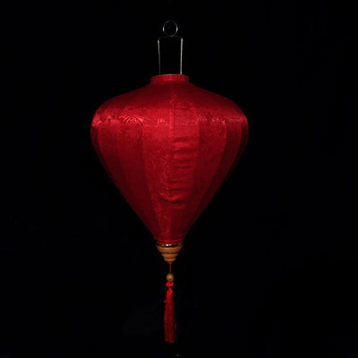 XXL Large Red Vietnamese Silk Lantern, Garlic Umbrella Shaped - AsianImportStore.com - B2B Wholesale Lighting and Decor