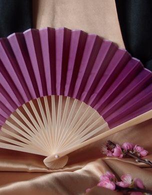 BULK PACK (50) 9" Violet Silk Hand Fans for Weddings - AsianImportStore.com - B2B Wholesale Lighting and Decor