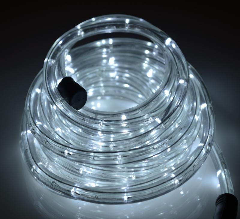 Cool White Outdoor LED Fairy String Rope Light, 33 FT, Clear Tube, AC Plug-In - AsianImportStore.com - B2B Wholesale Lighting and Decor