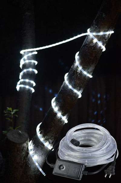Cool White Outdoor LED Fairy String Rope Light, 33 FT, Clear Tube, AC Plug-In - AsianImportStore.com - B2B Wholesale Lighting and Decor