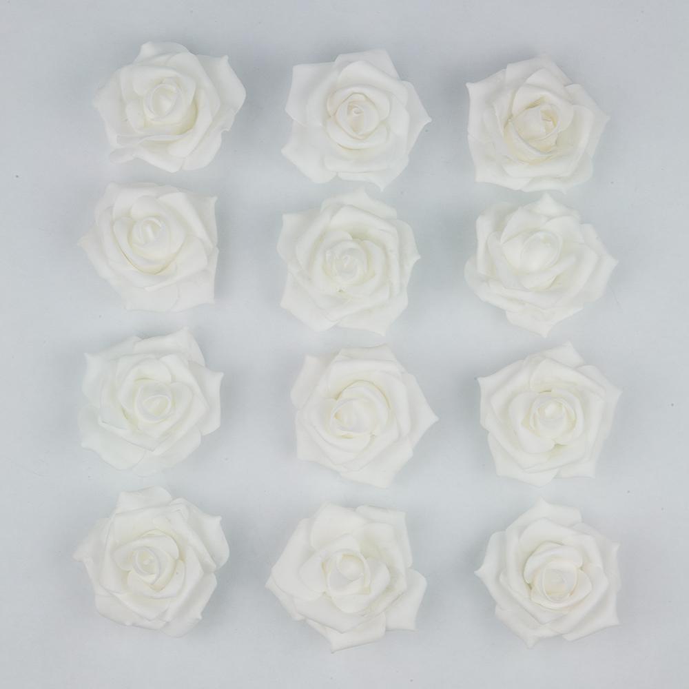  2" White Crafting Foam Rose Bud for DIY Projects / Decorations (12-PACK) - AsianImportStore.com - B2B Wholesale Lighting and Decor