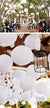 BULK PACK (25) 10" White Round Paper Lanterns, Even Ribbing, Hanging Decoration - AsianImportStore.com - B2B Wholesale Lighting and Decor