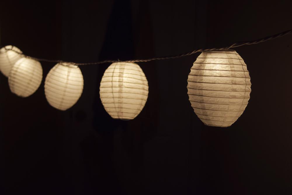 White Kawaii Shaped Paper Lantern String String Lights (8FT, Expandable) - AsianImportStore.com - B2B Wholesale Lighting & Decor since 2002