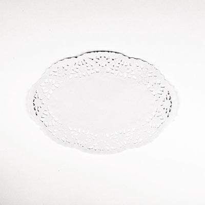 BLOWOUT (500 PACK) 12.5" Oval White Lace Paper Doilies Disposable Party Table Decor