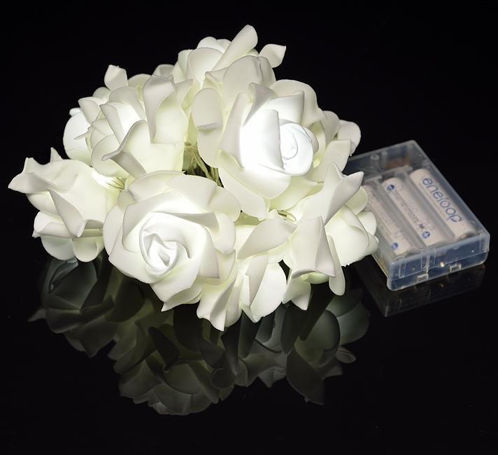 White Rose String Light - AsianImportStore.com - B2B Wholesale Lighting and Decor