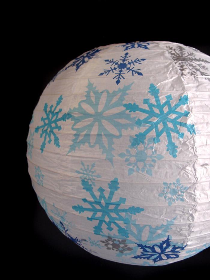 14" White Snowflake Christmas Holiday Paper Lantern - AsianImportStore.com - B2B Wholesale Lighting and Decor