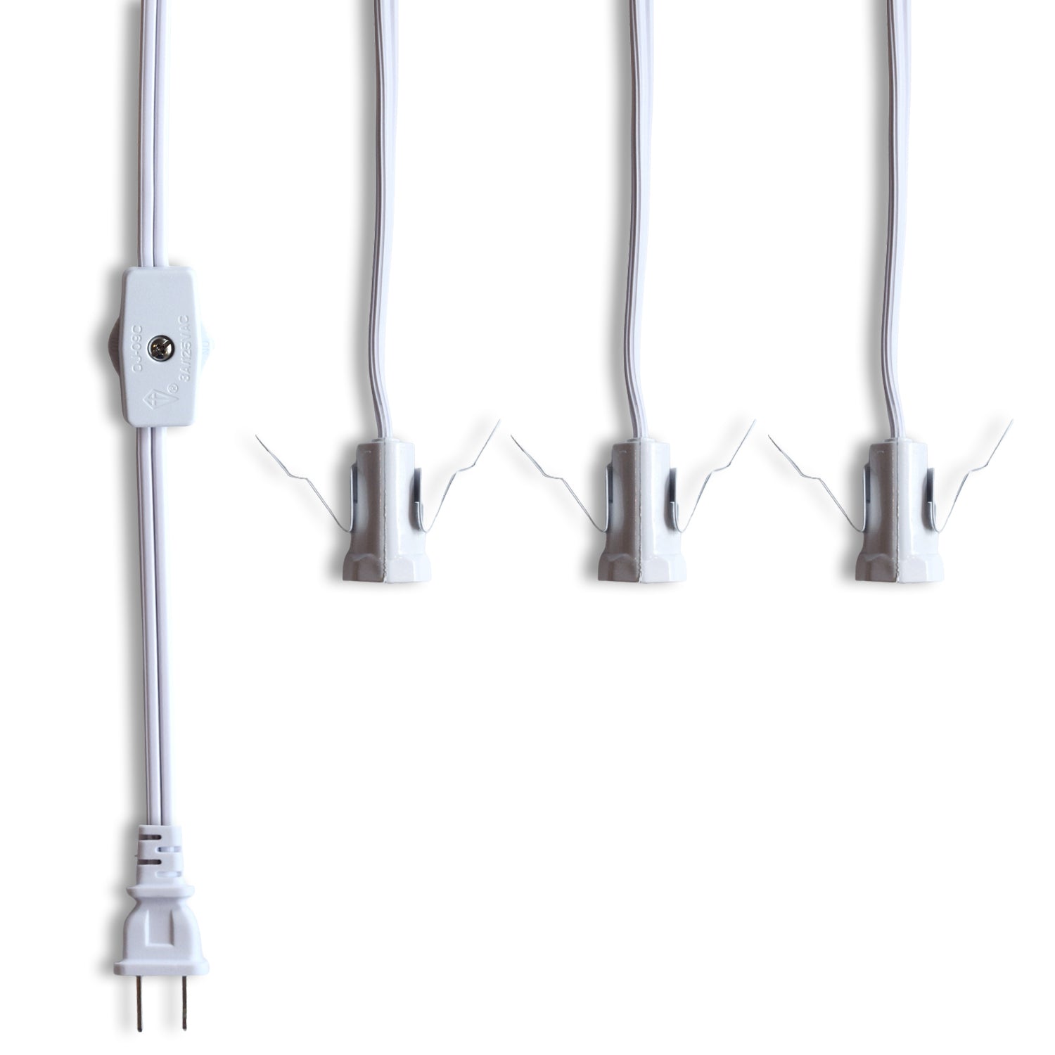 Star Lantern Triple Socket White Pendant Light Lamp Cord, Switch, 19 Ft - Electrical Swag Light Kit