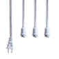 Star Lantern Triple Socket White Weatherproof Outdoor Pendant Light Lamp Cord, E12, 19 Ft - Electrical Swag Light Kit