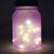 Fantado Wide Mouth Frosted Lavender Mason Jar Luminaria Light w/ Hanging Warm White Fairy LED Kit - AsianImportStore.com - B2B Wholesale Lighting and Decor