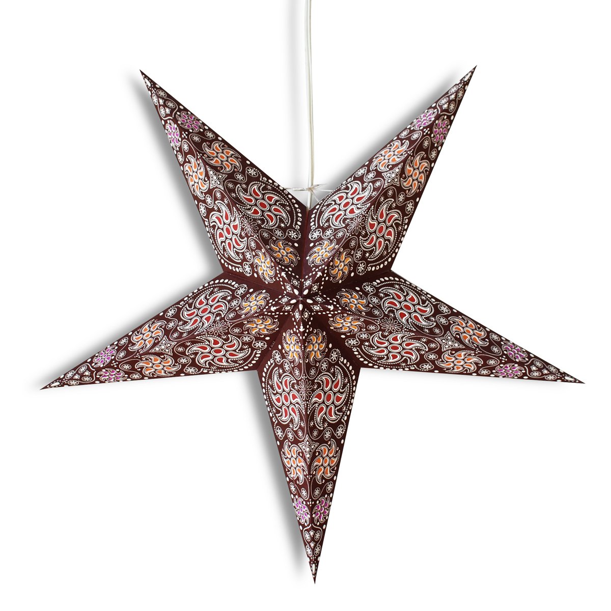 24" Brown Winds Paper Star Lantern, Hanging Wedding & Party Decoration - AsianImportStore.com - B2B Wholesale Lighting and Decor