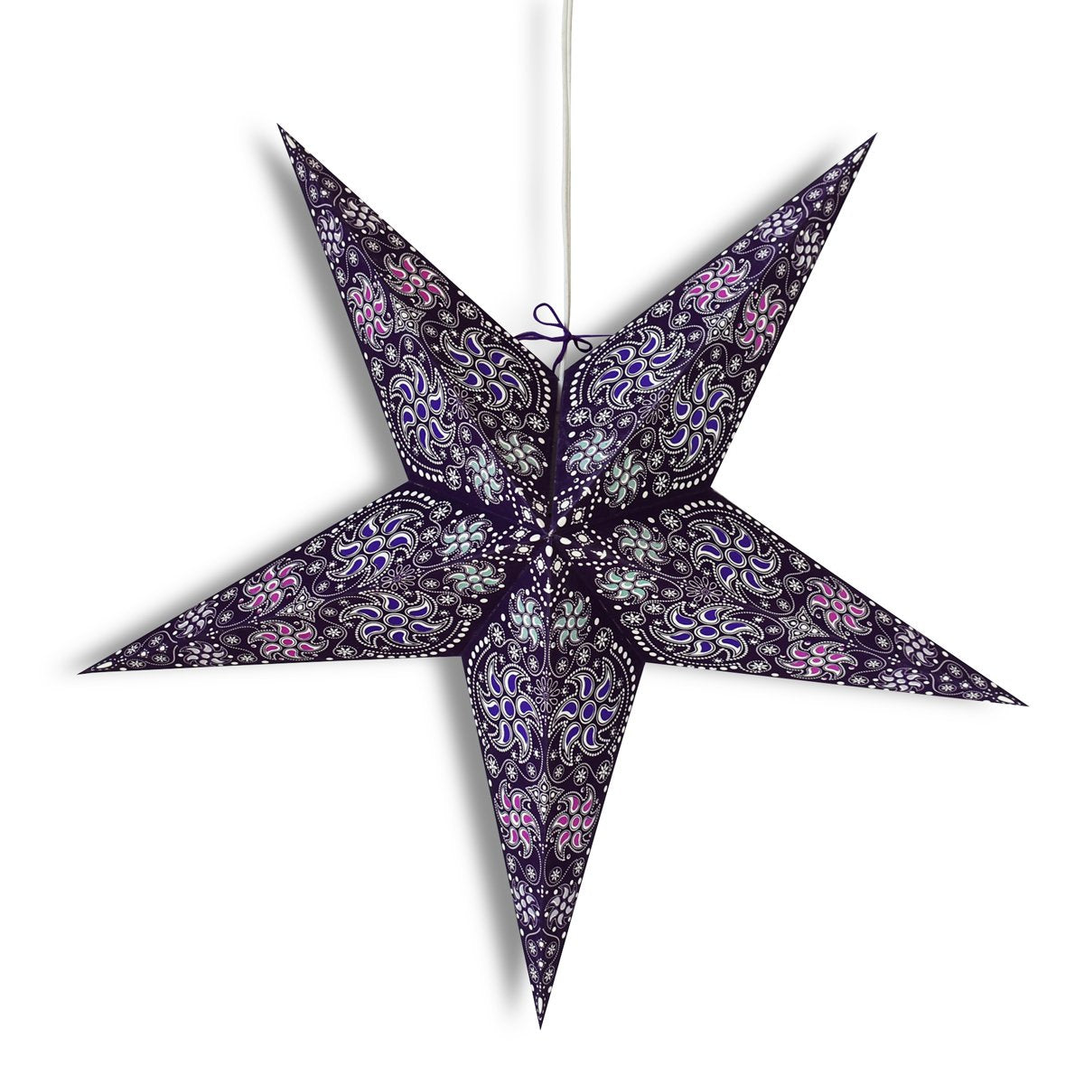24" Purple Winds Paper Star Lantern, Hanging Wedding & Party Decoration - AsianImportStore.com - B2B Wholesale Lighting and Decor