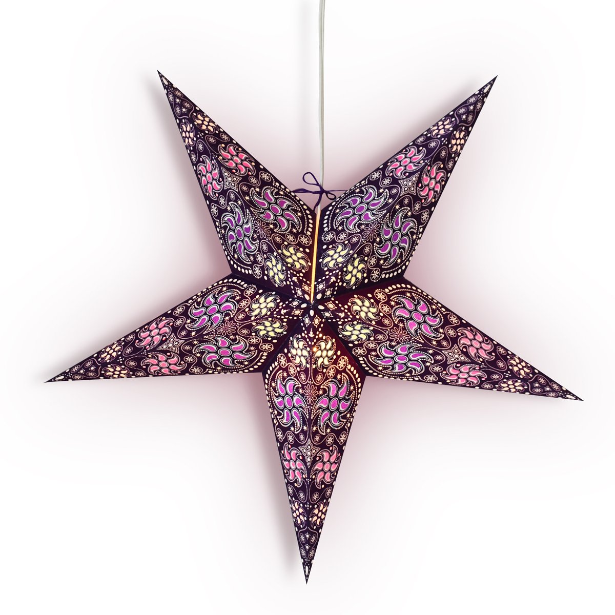 24" Purple Winds Paper Star Lantern, Hanging Wedding & Party Decoration - AsianImportStore.com - B2B Wholesale Lighting and Decor