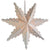 3-PACK + Cord | White Winter North Star 24" Pizzelle Designer Illuminated Paper Star Lanterns and Lamp Cord Hanging Decorations - AsianImportStore.com - B2B Wholesale Lighting and Decor