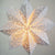 3-PACK + Cord | White Winter Frost 24" Pizzelle Designer Illuminated Paper Star Lanterns and Lamp Cord Hanging Decorations - AsianImportStore.com - B2B Wholesale Lighting and Decor