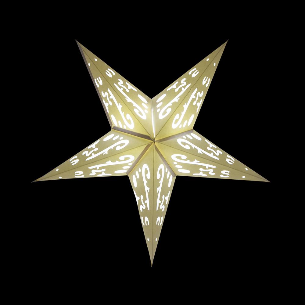 Illuminated White Kraftskiva Cordless Lighted Star Lantern,  Battery Powered Omni360 Combo Kit - AsianImportStore.com - B2B Wholesale Lighting and Decor